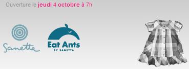 Vente privée vêtements Eat Ants by Sanetta octobre 2012
